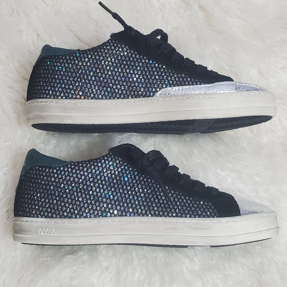 NWOT p448 silver/glass metallic slip ons size 36 - Picture 6 of 9